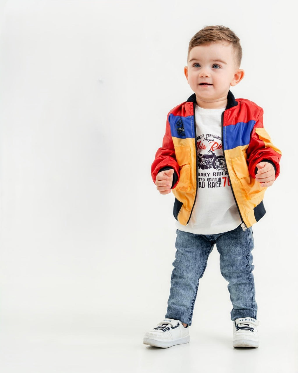 Colourblock Bomber Jacket Set