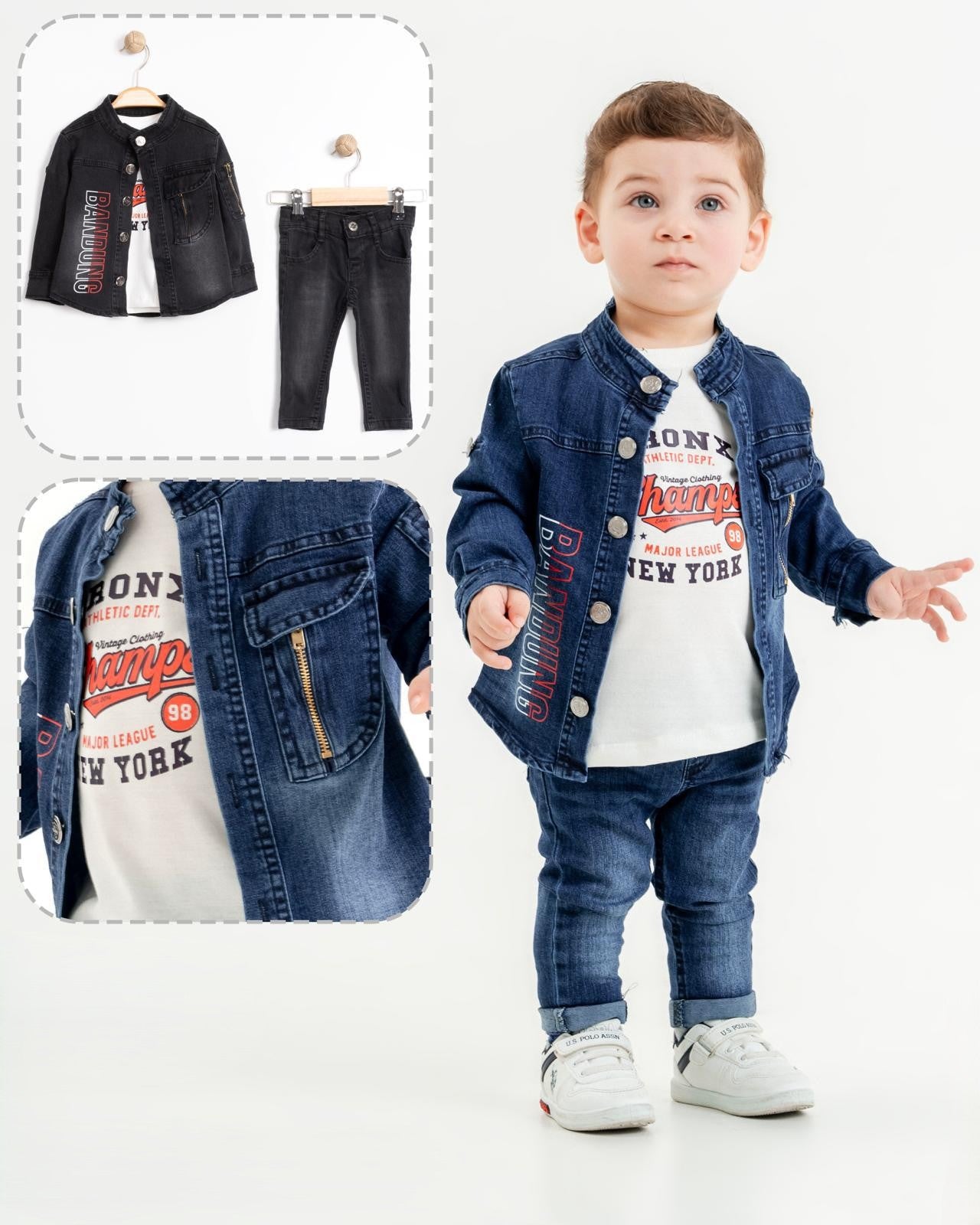 Bronx Denim Shirt Jacket Set